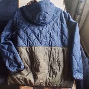 Roark Quilted Blue and Brown Puffer Jacket